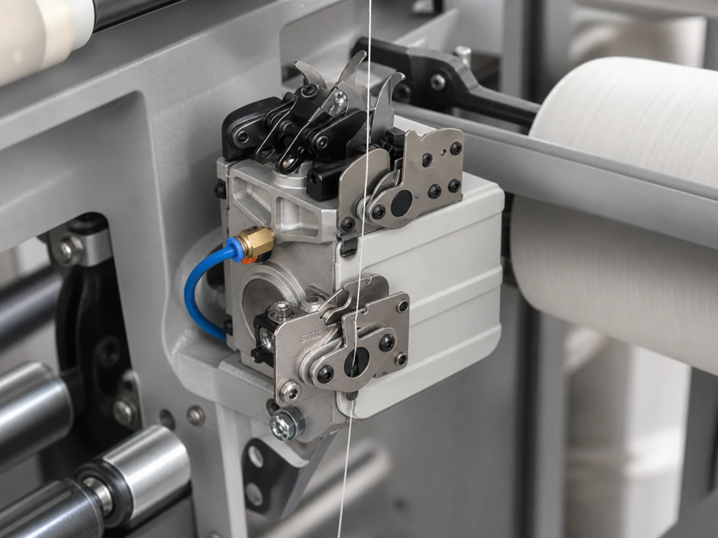 690 pneumatic yarn splicer installed on a winding machine
