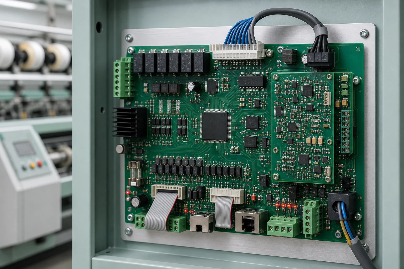 Electronic Components for textile machinery